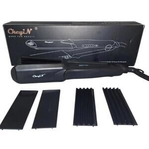 CkeyiN Hair Straightener Adjustable Temperature Flat Iron With Attachments NEW